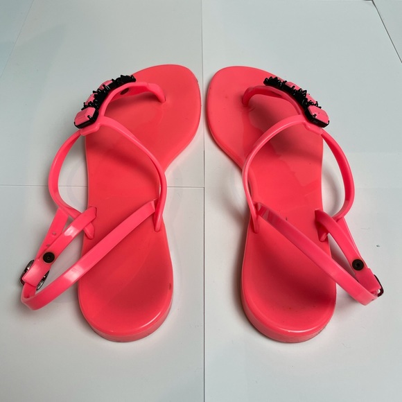 Casadei Jeweled Jelly Sandal w/ Swarovski Crystals - Picture 4 of 7